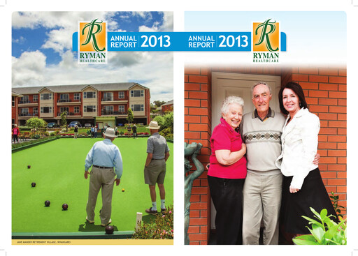 Thumbnail Ryman Healthcare Annual Report 2013