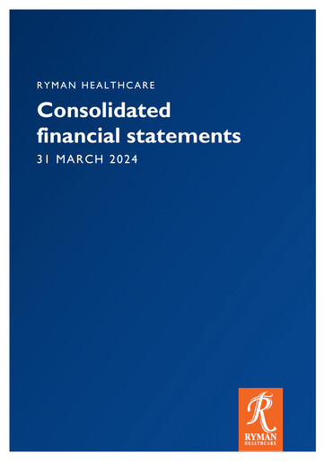 Thumbnail Ryman Healthcare Financial Statement 2024