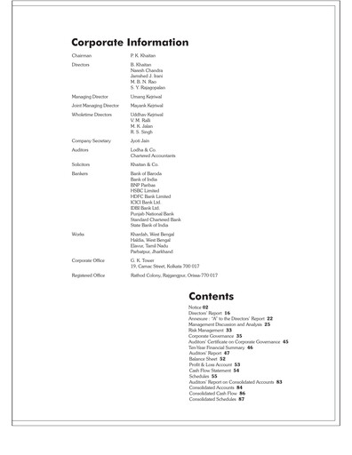Thumbnail Electrosteel Castings
 Annual Report 2009-2010