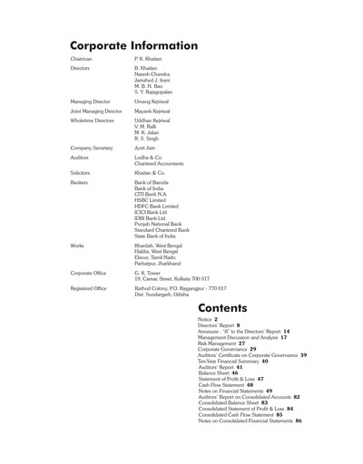 Thumbnail Electrosteel Castings
 Annual Report 2011-2012