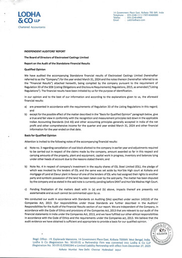 Thumbnail Electrosteel Castings
 Financial Report 2023-2024