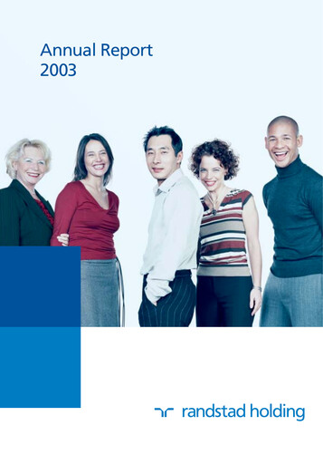 Thumbnail Randstad
 Annual Report 2003