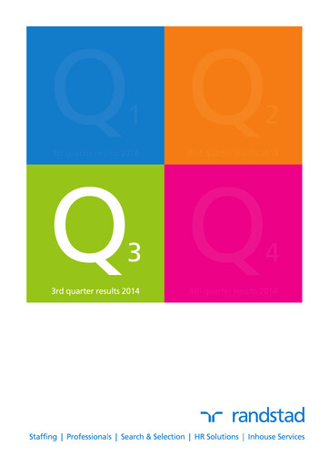 Miniature Randstad
 Rapport trimestriel 2014-q3