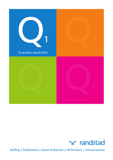 Miniature Randstad
 Rapport trimestriel 2015-q1