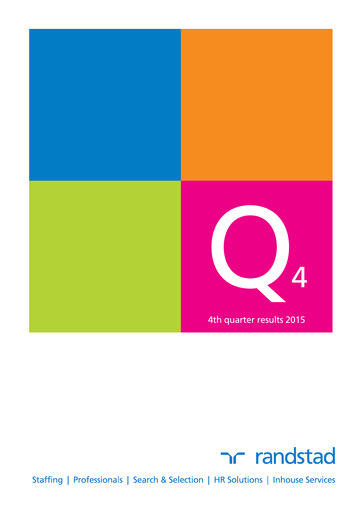 Thumbnail Randstad
 Quarterly Report 2015-q4