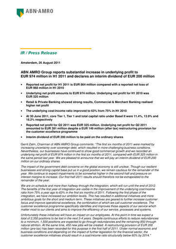 Thumbnail ABN AMRO
 Half-year Report 2011-h1