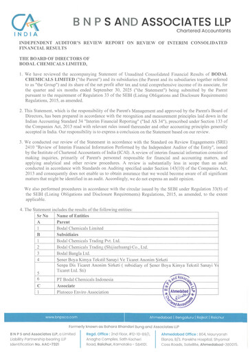 Thumbnail Bodal Chemicals Quarterly Report 2025-q2