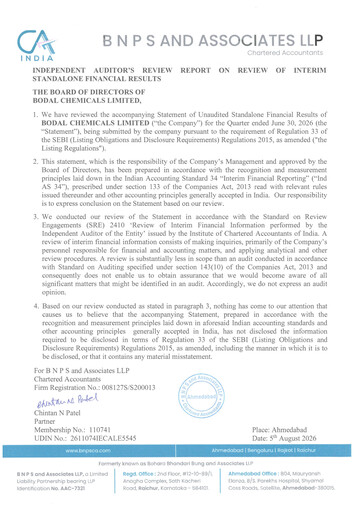 Thumbnail Bodal Chemicals Quarterly Report 2026-q1
