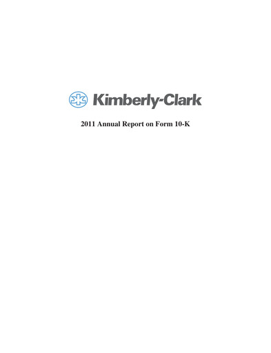 Miniature Kimberly-Clark Rapport annuel 2011