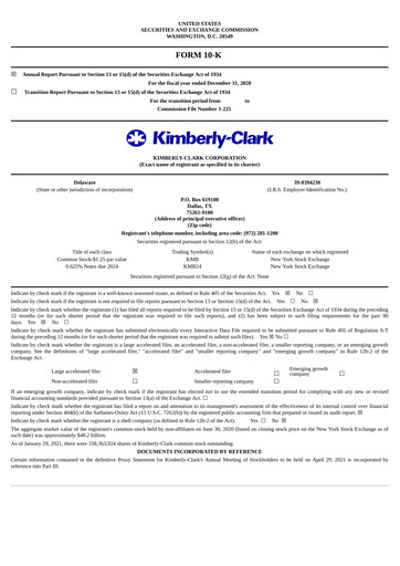 Thumbnail Kimberly-Clark Annual Report 2020