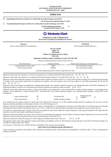 Thumbnail Kimberly-Clark Annual Report 2023