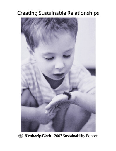 Miniature Kimberly-Clark Rapport de durabilité 2003
