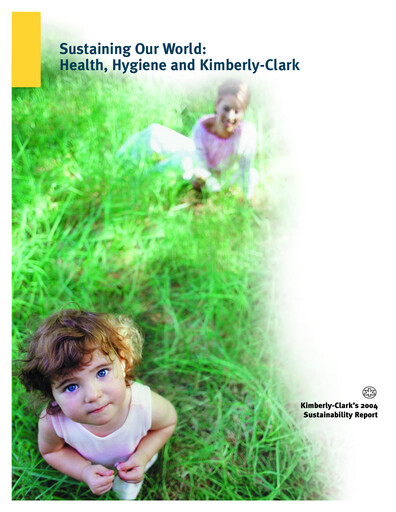 Miniature Kimberly-Clark Rapport de durabilité 2004