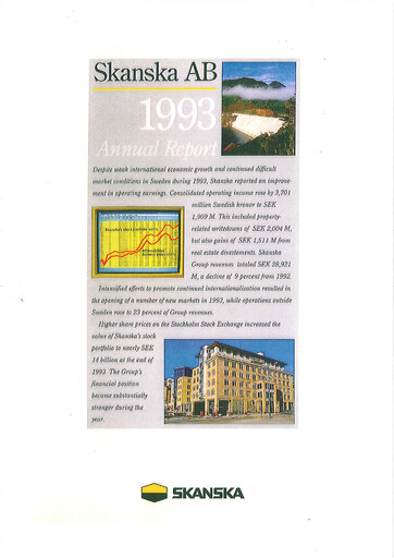 Thumbnail Skanska Annual Report 1993