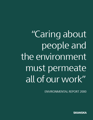 Thumbnail Skanska Sustainability Report 2000