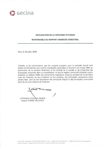 Thumbnail Gecina Half-year Report 2008-h1