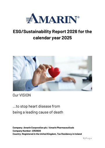 Thumbnail Amarin Corporation
 ESG Report 2025