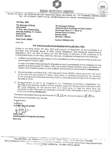 Thumbnail India Glycols Quarterly Report 2021-q4