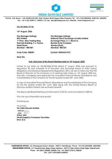 Thumbnail India Glycols Quarterly Report 2026-q1