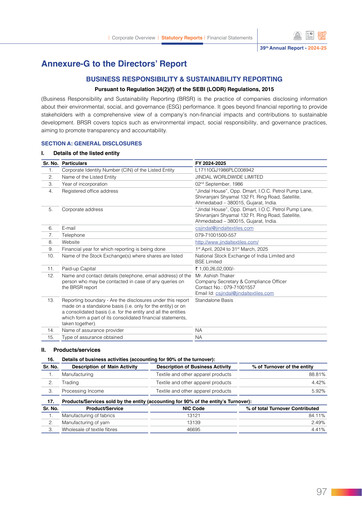 Thumbnail Jindal Worldwide
 ESG Report 2024-2025
