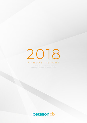 Thumbnail Betsson AB Annual Report 2018