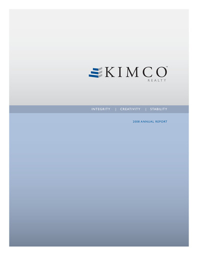 Thumbnail Kimco Realty
 Annual Report 2008