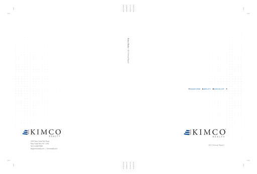 Thumbnail Kimco Realty
 Annual Report 2013
