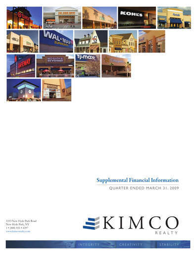 Thumbnail Kimco Realty
 Quarterly Report 2009-q1