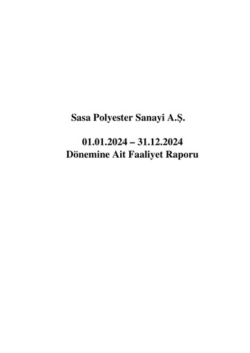 Thumbnail Sasa Polyester Annual Report 2024