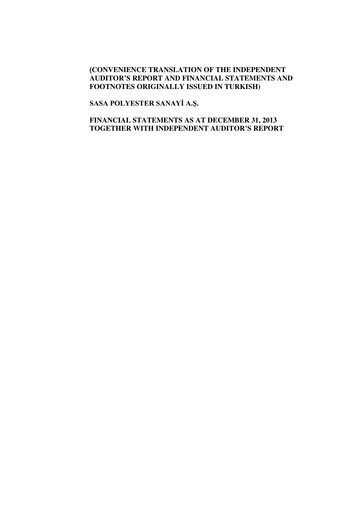 Thumbnail Sasa Polyester Financial Statement 2013