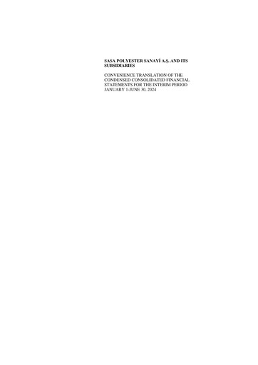 Thumbnail Sasa Polyester Half-year Report 2024-h1