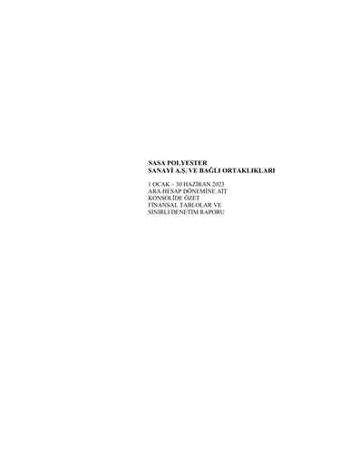 Thumbnail Sasa Polyester Half-year Report 2023-h1