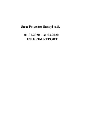 Thumbnail Sasa Polyester Quarterly Report 2020-q1