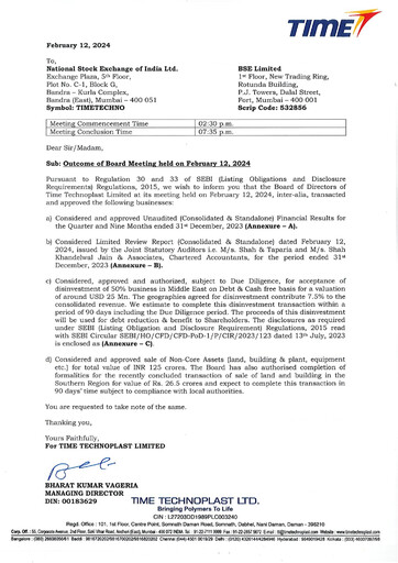Thumbnail Time Technoplast Quarterly Report 2023-q3