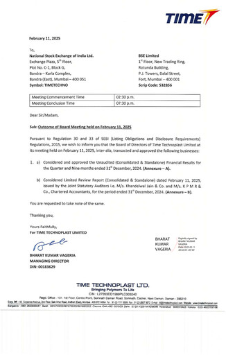 Thumbnail Time Technoplast Quarterly Report 2024-q3