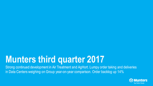 Thumbnail Munters Group AB Quarterly Report 2017-q3