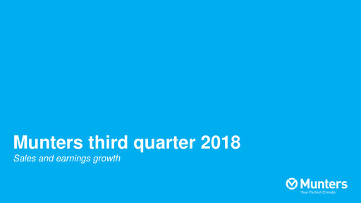 Thumbnail Munters Group AB Quarterly Report 2018-q3