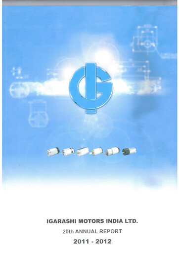 Miniature Igarashi Motors India Rapport annuel 2011-2012