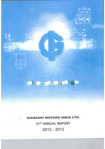 Miniature Igarashi Motors India Rapport annuel 2012-2013