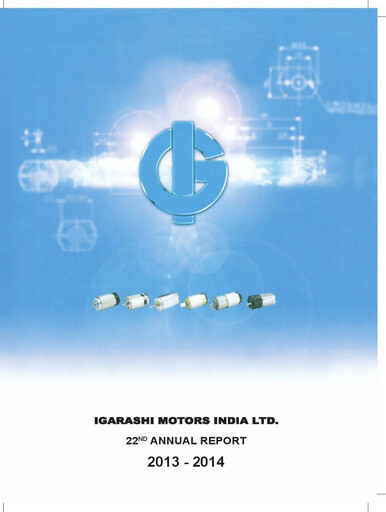 Miniature Igarashi Motors India Rapport annuel 2013-2014