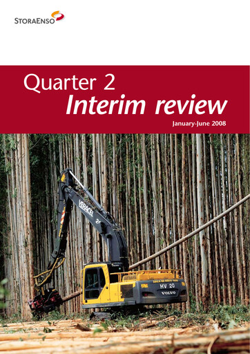 Thumbnail Stora Enso
 Half-year Report 2008-h1