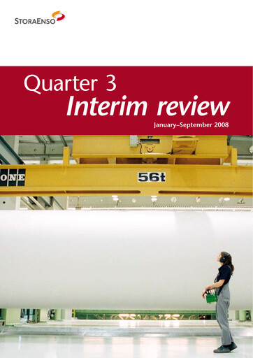 Thumbnail Stora Enso
 Quarterly Report 2008-q3