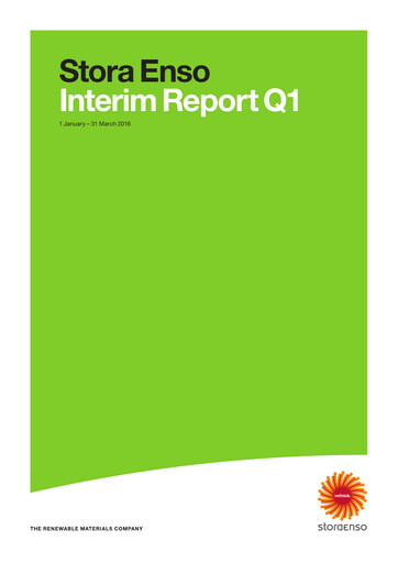 Thumbnail Stora Enso
 Quarterly Report 2016-q1