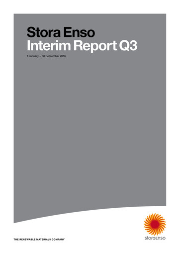 Thumbnail Stora Enso
 Quarterly Report 2016-q3