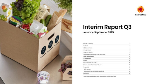 Thumbnail Stora Enso
 Quarterly Report 2025-q3
