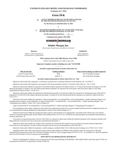 Thumbnail Kinder Morgan Annual Report 2023
