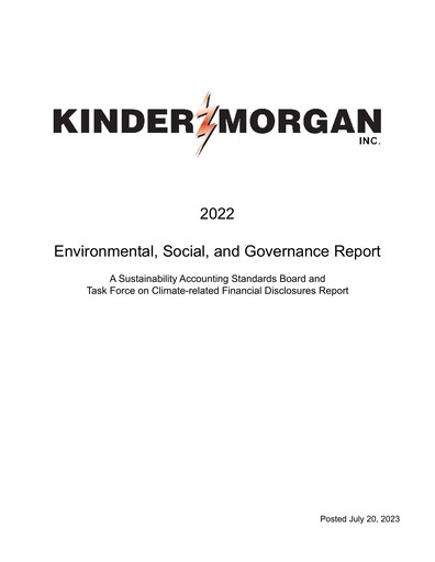 Thumbnail Kinder Morgan ESG Report 2022