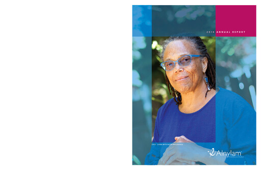 Thumbnail Alnylam Pharmaceuticals
 Annual Report 2018