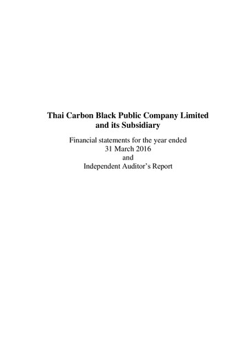 Vorschaubild Birla Carbon (Thailand) Finanzmitteilung fy2016