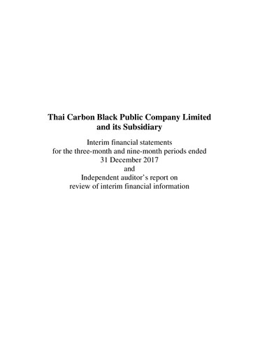 Thumbnail Birla Carbon (Thailand) Quarterly Report 2017-q3